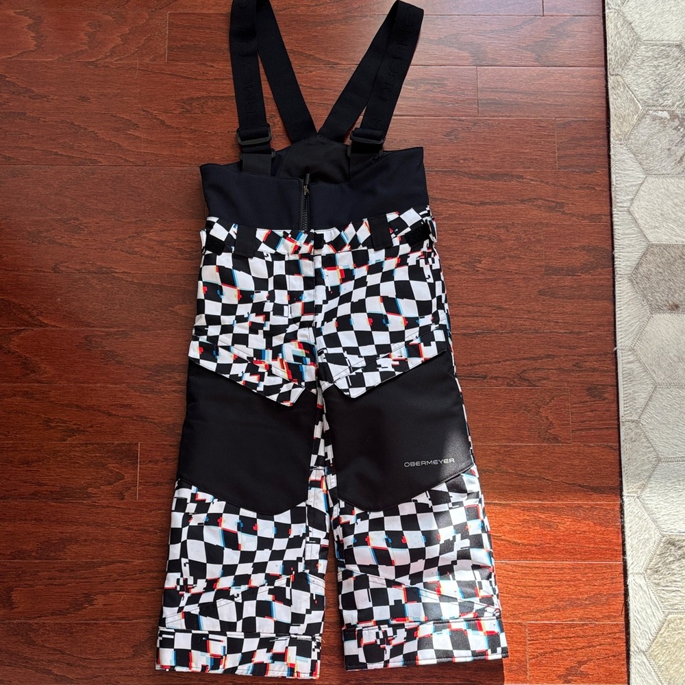 Obermeyer Kids Black and White Checkered Skiing Pants